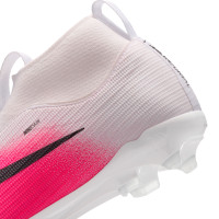 Nike Mercurial Superfly 11 Academy (MG) Gras / Kunstgras Voetbalschoenen Kids Felroze Wit Zwart
