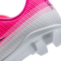 Nike Mercurial Vapor 17 Club (MG) Gras / Kunstgras Voetbalschoenen Kids Felroze Wit Zwart