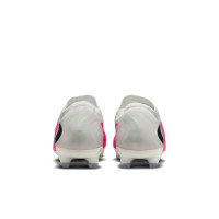 Nike Phantom 6 Low Pro (FG) Gras Voetbalschoenen Wit Felroze Zwart