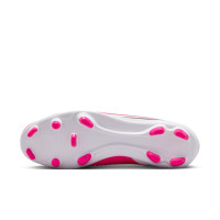 Nike Phantom 6 Low Club (MG) Gras / Kunstgras Voetbalschoenen Wit Felroze Zwart