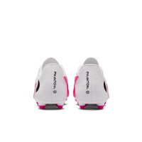 Nike Phantom 6 Low Club (MG) Gras / Kunstgras Voetbalschoenen Wit Felroze Zwart