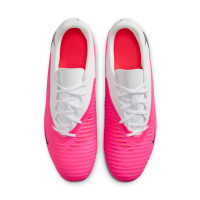 Nike Phantom 6 Low Club (MG) Gras / Kunstgras Voetbalschoenen Wit Felroze Zwart