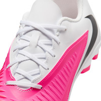 Nike Phantom 6 Low Club (MG) Gras / Kunstgras Voetbalschoenen Wit Felroze Zwart