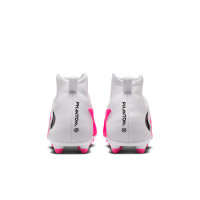 Nike Phantom 6 Club High (MG) Gras / Kunstgras Voetbalschoenen Wit Felroze Zwart