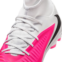 Nike Phantom 6 Club High (MG) Gras / Kunstgras Voetbalschoenen Wit Felroze Zwart