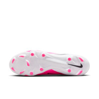 Nike Phantom 6 Academy High (MG) Gras / Kunstgras Voetbalschoenen Wit Felroze Zwart