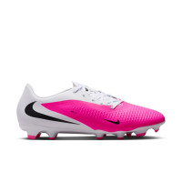 Nike Phantom 6 Low Academy  (MG) Gras / Kunstgras Voetbalschoenen Wit Felroze Zwart