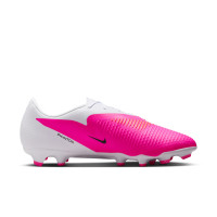 Nike Phantom 6 Low Academy  (MG) Gras / Kunstgras Voetbalschoenen Wit Felroze Zwart
