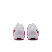 Nike Phantom 6 Low Academy  (MG) Gras / Kunstgras Voetbalschoenen Wit Felroze Zwart