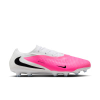 Nike Phantom 6 Low Pro (AG) Kunstgras Voetbalschoenen Wit Felroze Zwart