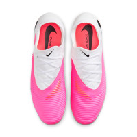 Nike Phantom 6 Low Pro (AG) Kunstgras Voetbalschoenen Wit Felroze Zwart
