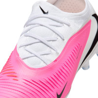 Nike Phantom 6 Low Pro (AG) Kunstgras Voetbalschoenen Wit Felroze Zwart