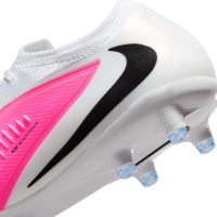 Nike Phantom 6 Low Pro (AG) Kunstgras Voetbalschoenen Wit Felroze Zwart