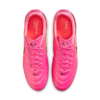 Nike Tiempo Ligera Pro (AG) Kunstgras Voetbalschoenen Felroze Zwart