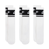 Nike Everyday Elevated Futura Crew Sokken 3-Pack Wit Zwart