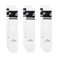 Nike Everyday Elevated Futura Crew Sokken 3-Pack Wit Zwart