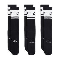 Nike Everyday Elevated Futura Crew Sokken 3-Pack Zwart Wit