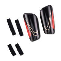 Nike Mercurial Hardshell Shin Guards Black Bright Red Gold