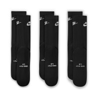 Nike Elevated Everyday Crew Sokken 3-Pack Zwart Wit