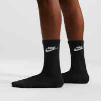 Nike Elevated Everyday Crew Sokken 3-Pack Zwart Wit