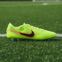 Nike Tiempo Legend Elite 10 Gras Voetbalschoenen (FG) Neongeel Zwart Oranje