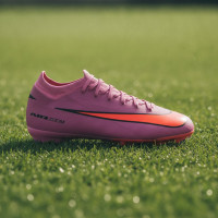 Nike Zoom Mercurial Vapor Pro 16 Gras Voetbalschoenen (FG) Kids Roze Felrood Lichtblauw