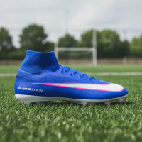 Nike Zoom Mercurial Pro Superfly 10 Gras Voetbalschoenen (FG) Blauw Wit Felroze