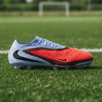 Nike Phantom 6 Pro Low Gras Voetbalschoenen (FG) Lichtblauw Felrood Zwart