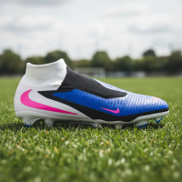 Nike Phantom 6 Pro High Gras Voetbalschoenen (FG) Blauw Wit Felroze