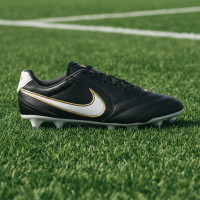 Nike Tiempo Pro Ligera Gras Voetbalschoenen (FG) Zwart Wit Goud