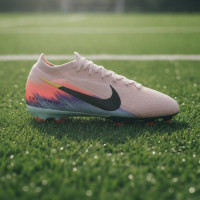Nike Zoom Mercurial Vapor 16 Pro Gras Voetbalschoenen (FG) Kids Roze Blauw Turquoise