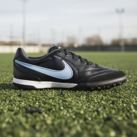 Nike Tiempo Pro Ligera Turf Football Boots (TF) Black Light Blue
