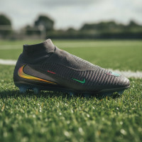 Nike Phantom 6 High Elite LV8 Grass Football Boots (FG) Dark Grey Orange Multicolor