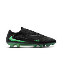 Nike Phantom 6 Low Elite (FG) Gras Voetbalschoenen Zwart Felgroen
