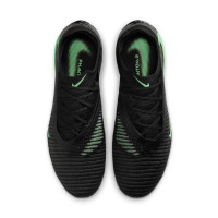 Nike Phantom 6 Low Elite (FG) Gras Voetbalschoenen Zwart Felgroen