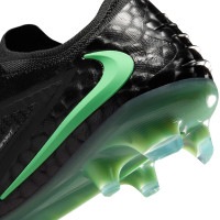 Nike Phantom 6 Low Elite (FG) Gras Voetbalschoenen Zwart Felgroen