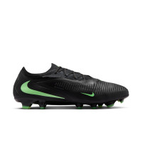 Nike Phantom 6 Low Pro (FG) Gras Football Boots Black Bright Green