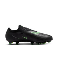 Nike Phantom 6 Low Pro (FG) Gras Football Boots Black Bright Green