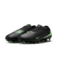Nike Phantom 6 Low Pro (FG) Gras Football Boots Black Bright Green