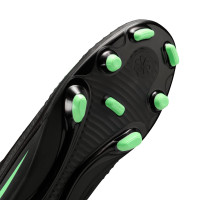 Nike Phantom 6 Low Club (MG) Gras / Kunstgras Voetbalschoenen Zwart Felgroen