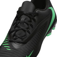 Nike Phantom 6 Low Club (MG) Gras / Kunstgras Voetbalschoenen Zwart Felgroen