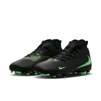 Nike Phantom 6 High Club (MG) Grass/Artificial Grass Football Boots Black Bright Green