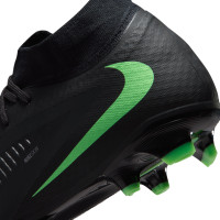 Nike Phantom 6 High Academy (MG) Gras / Kunstgras Voetbalschoenen Zwart Felgroen