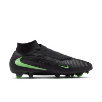 Nike Phantom 6 High Pro (FG) Gras Voetbalschoenen Zwart Felgroen