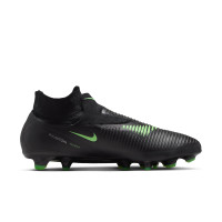 Nike Phantom 6 High Pro (FG) Gras Voetbalschoenen Zwart Felgroen