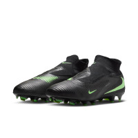 Nike Phantom 6 High Pro (FG) Gras Voetbalschoenen Zwart Felgroen