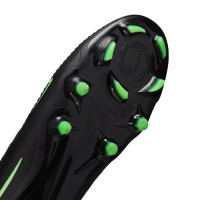 Nike Phantom 6 High Pro (FG) Gras Voetbalschoenen Zwart Felgroen