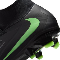 Nike Phantom 6 High Pro (FG) Gras Voetbalschoenen Zwart Felgroen