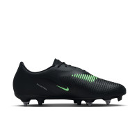 Nike Phantom 6 Low Academy (SG) IJzeren-Nop Voetbalschoenen Anti-Clog Zwart Felgroen