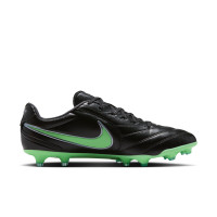 Nike Tiempo Ligera Pro (FG) Gras Voetbalschoenen Zwart Felgroen Zilvergrijs